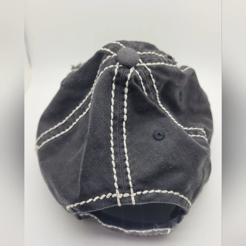 Gray Distressed 'Mama Bear' Cap